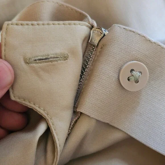 NWT Lauren Ralph Lauren Dress Pants Womens 14 Tan Wide Leg Slacks Office Work - Picture 4 of 14